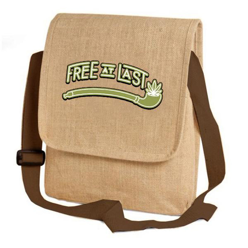 Jute Lightweight Messenger Bag Free At Last Clothing